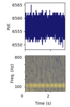 Ambient perturbation PzE signal and spectrogram